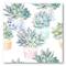 Designart - Pastel Toned Succulent Housplants - Traditional Canvas Wall Art Print